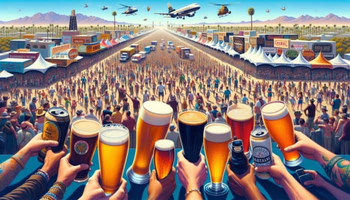 Exciting scene at the Great Vegas Festival of Beer showcasing thousands of attendees sampling over 400 unique American craft beers.