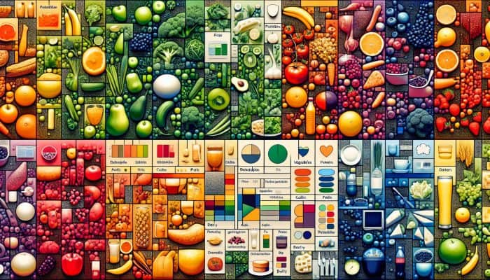 Nutrition for Daily Wellness: Vibrant Eatwell Guide chart showing balanced UK diet with colour-coded segments for fruits, vegetables, carbs, proteins, dairy.