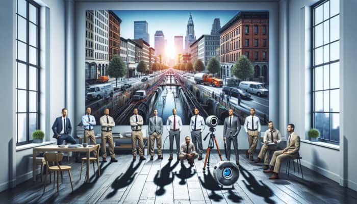 A professional drainage repair team in Yaletown using camera inspection tools for effective, durable pipe solutions.