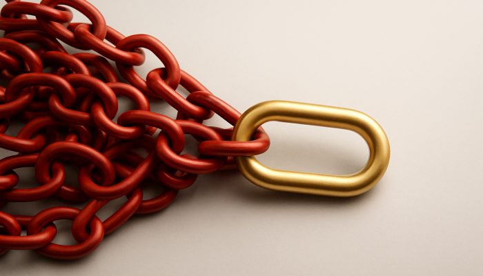 How to Avoid Repeat Debt After Combining Bills | DCL Illustration of tangled red debt chains merging into one golden payment link for consolidation