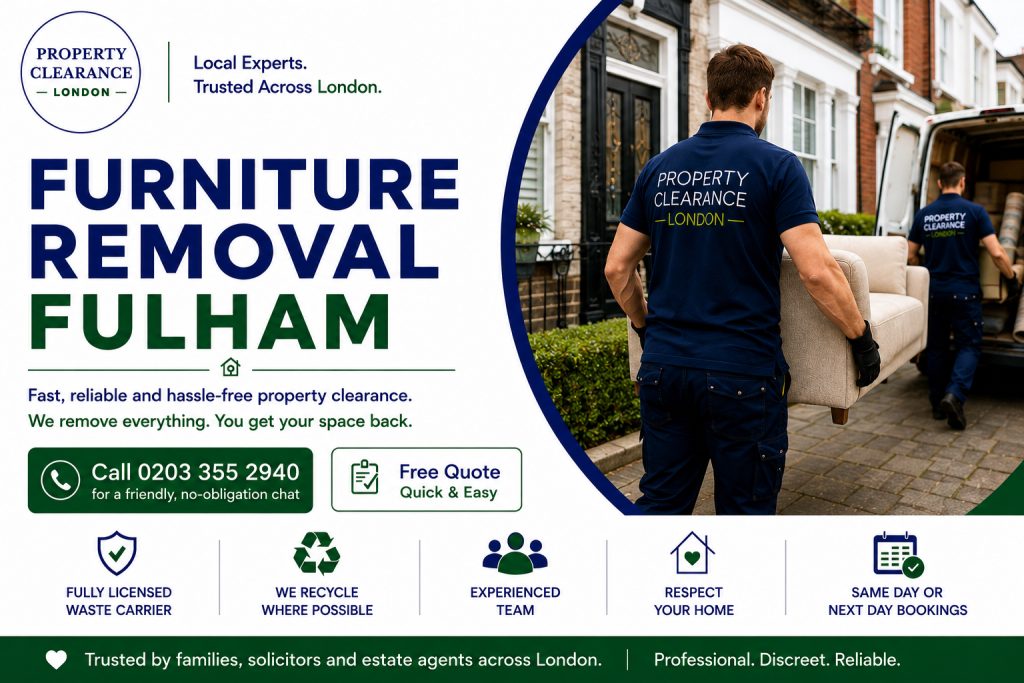 Furniture Removal Services in Fulham by Local Experts